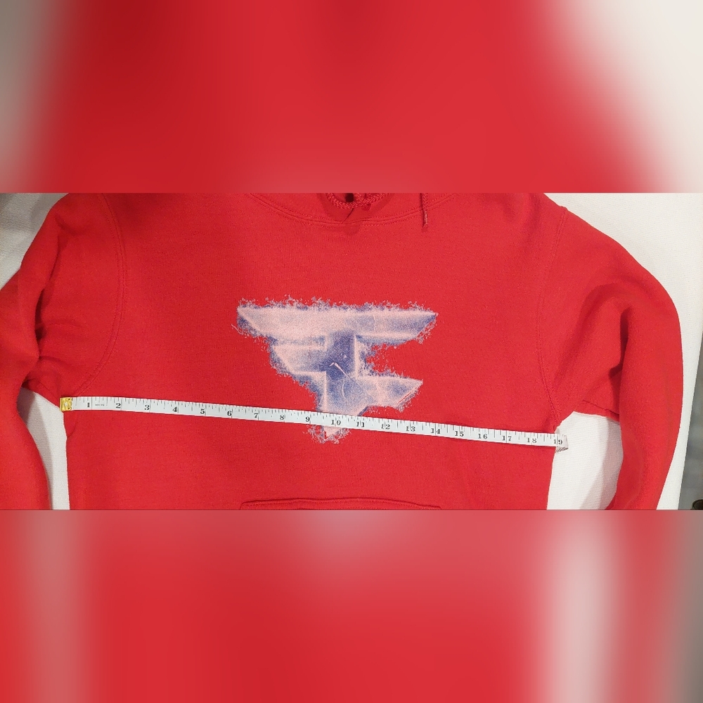Gildan Red and White Sweater Vibrant Design - Picture 8 of 8